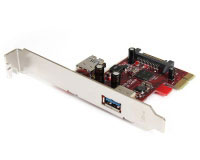 Startech.com Tarjeta PCI Express de 2 puertos USB 3.0 SuperSpeed - 1 Interno 1 Externo (PEXUSB3S11)